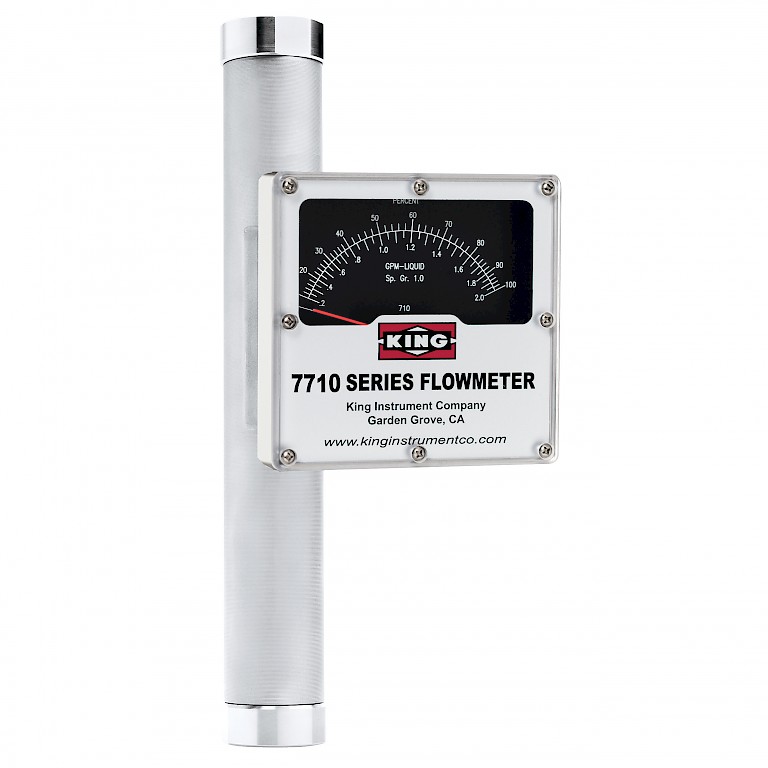 King Instruments 7710 Series Rotameter. Available as as flow meter, transmitter or switch