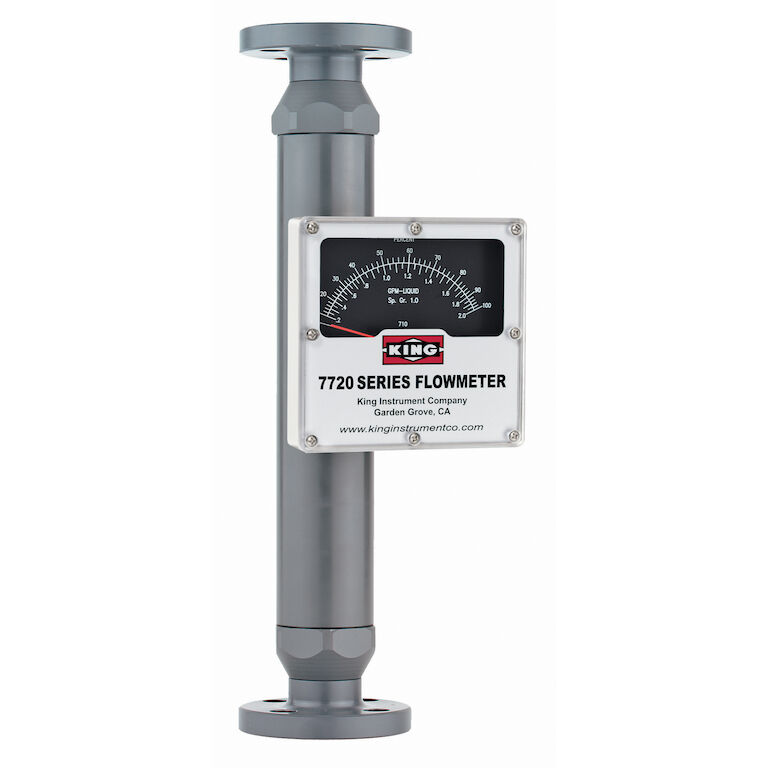 King Instruments 7720 Series Rotameter for use with liquids with 120mm scale