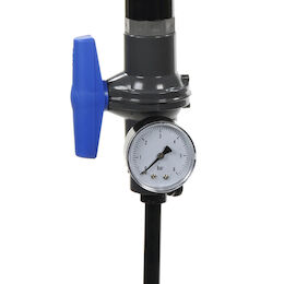 Water Flow Pressure Test Kit Valve and Pressure Gauge close up