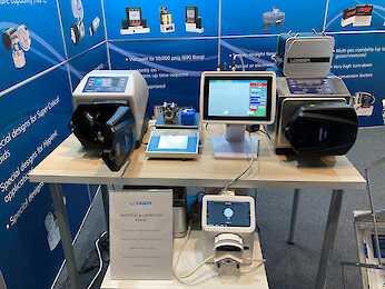 dPOFLEX peristaltic pumps being exhibited at trade show